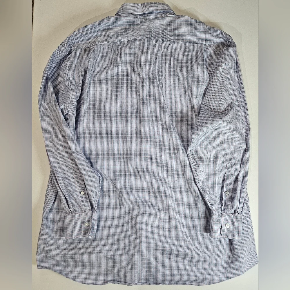 Tommy Hilfiger Dress Shirt Mens XL Pink Blue Regular‎ Fit Stretch Office Career